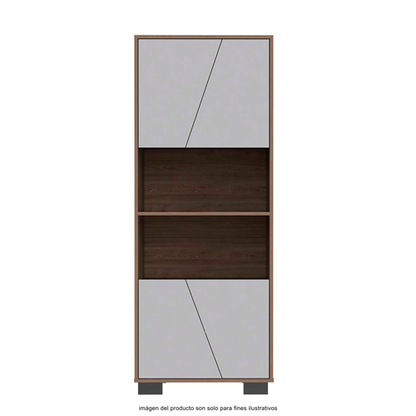 Biblioteca Fraktal BMB 4166 color blanco y miel