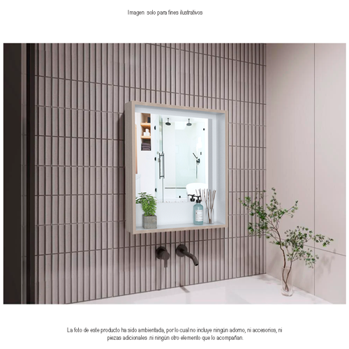 Gabinete de baño GBB 11618 en color bardolino y blanco