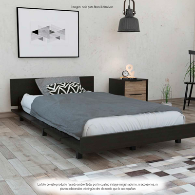 Cama baja Kaia CWM 3875 color wengue