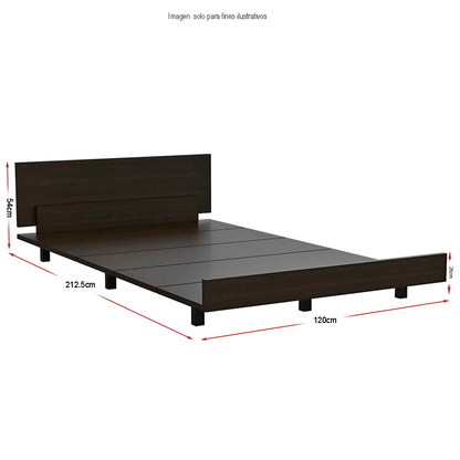 Cama baja Kaia CWM 3875 color wengue