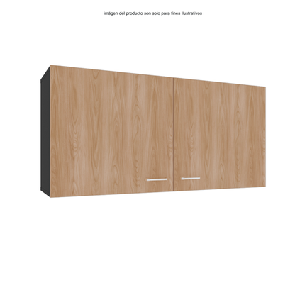 Mueble superior de cocina Napoles MWF 11619 color wengue + fresno + blanco interior.