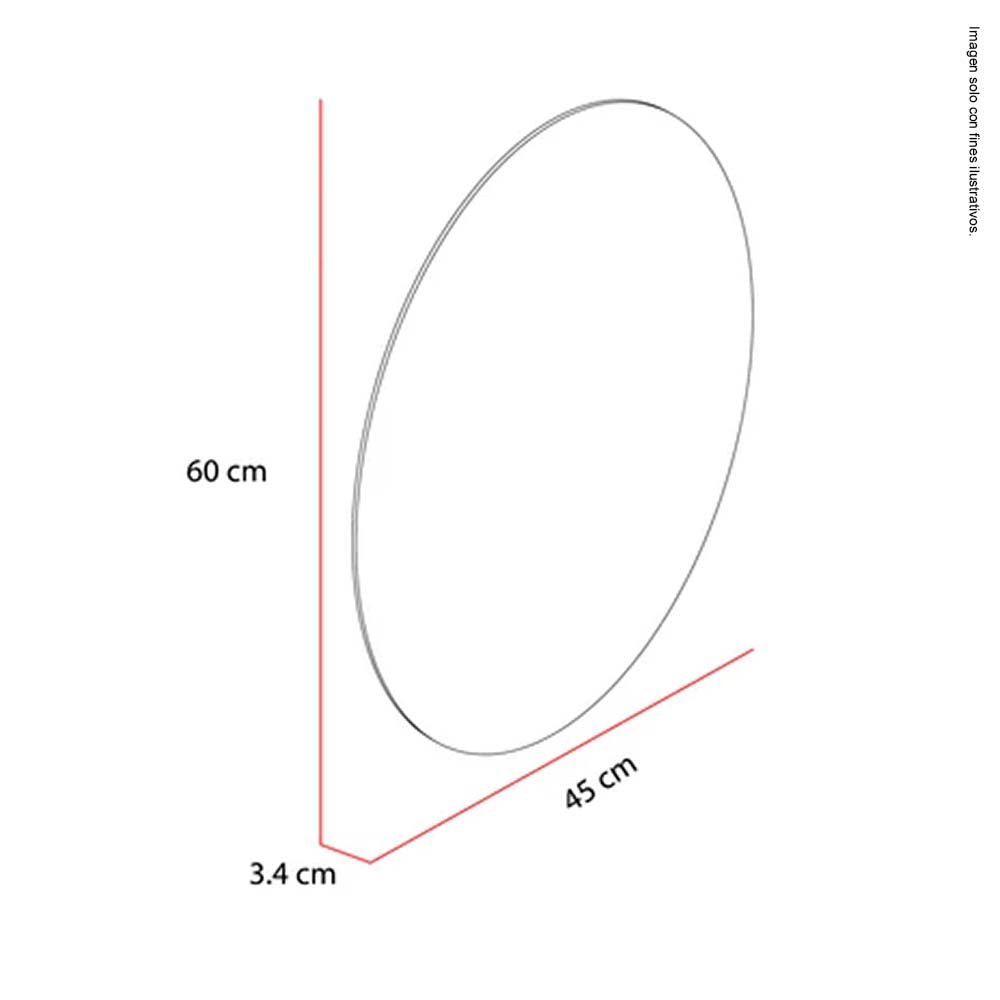 Espejo ovalado Napoli 45 x 60 cm EN40019L con cinta LED