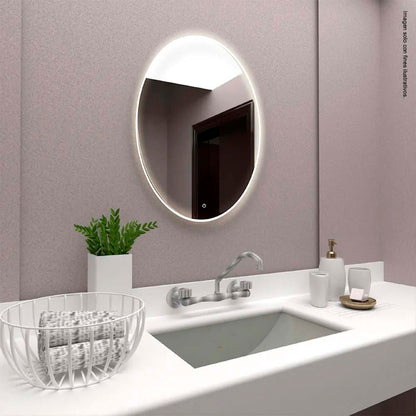 Espejo ovalado Napoli 45 x 60 cm EN40019L con cinta LED