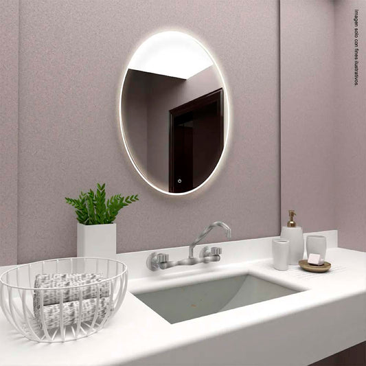 Espejo ovalado Napoli 45 x 60 cm EN40019L con cinta LED