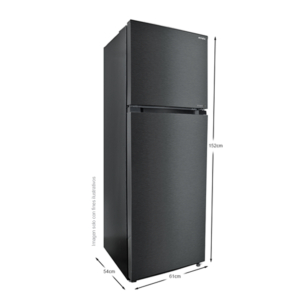 Refrigeradora Inverter RF-NV224LSS 8.33pc RF-NV224LSS Mystic No Frost, color gris nublado, iluminación LED, control electrónico de temperatura