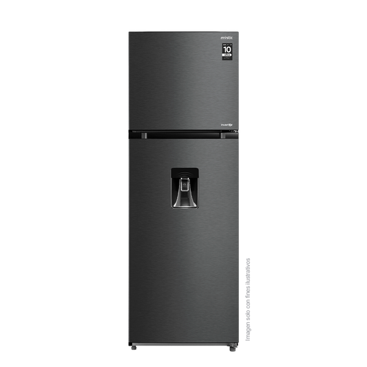 Refrigeradora 9.32pc RF-NV274LSS Mystic  Inverter, No Frost, color gris nublado, iluminación LED, control electrónico de temperatura