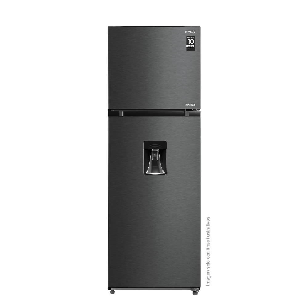 Refrigeradora 9.32pc RF-NV274LSS Mystic  Inverter, No Frost, color gris nublado, iluminación LED, control electrónico de temperatura