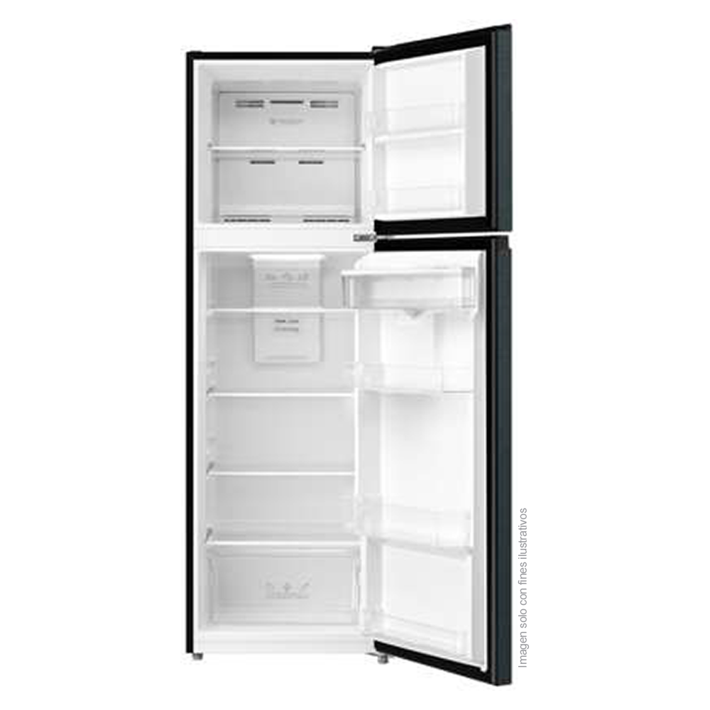 Refrigeradora 9.32pc RF-NV274LSS Mystic  Inverter, No Frost, color gris nublado, iluminación LED, control electrónico de temperatura