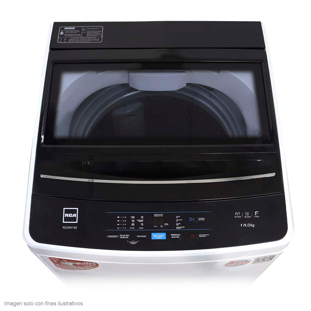 Lavadora automática 14 kg RCAW140 RCA carga superior panel de control digital