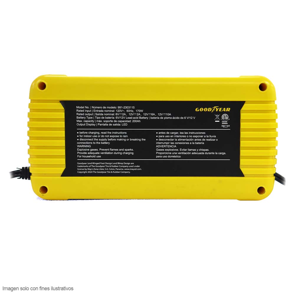 Cargador de batería 991-2303115 2,6,10 A:200-AH GoodYear
