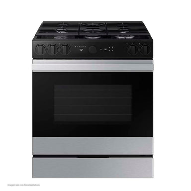 Estufa de 30" a gas Bespoke NSG6DG8700SRAX Samsung 5 quemadores, cámara en horno tecnología Smart things