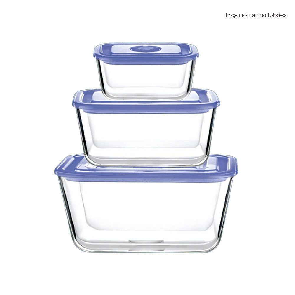 Envase de vidrio para alimentos NTW-6GSRC50 tamaños: 500 ml, 1500 ml, 3100 ml Nisato