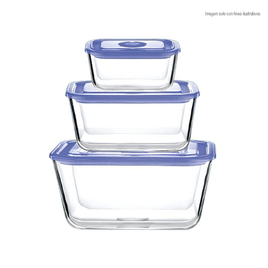Envase de vidrio para alimentos NTW-6GSRC50 tamaños: 500 ml, 1500 ml, 3100 ml Nisato
