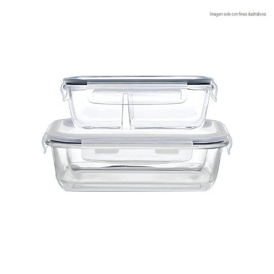 Envase de vidrio para alimentos NTW-4GSRC50 1500ml, 2260 Ml. Nisato