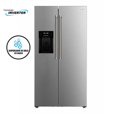 Refrigeradora 20pc Side by Side RF208ICSS  Sankey  puerta aspecto de acero inoxidable con dispensador de agua/hielo