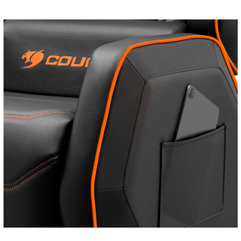 Sofá Gaming CGR-RGS Cougar color negro/naranja