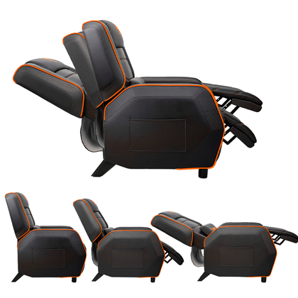 Sofá Gaming CGR-RGS Cougar color negro/naranja