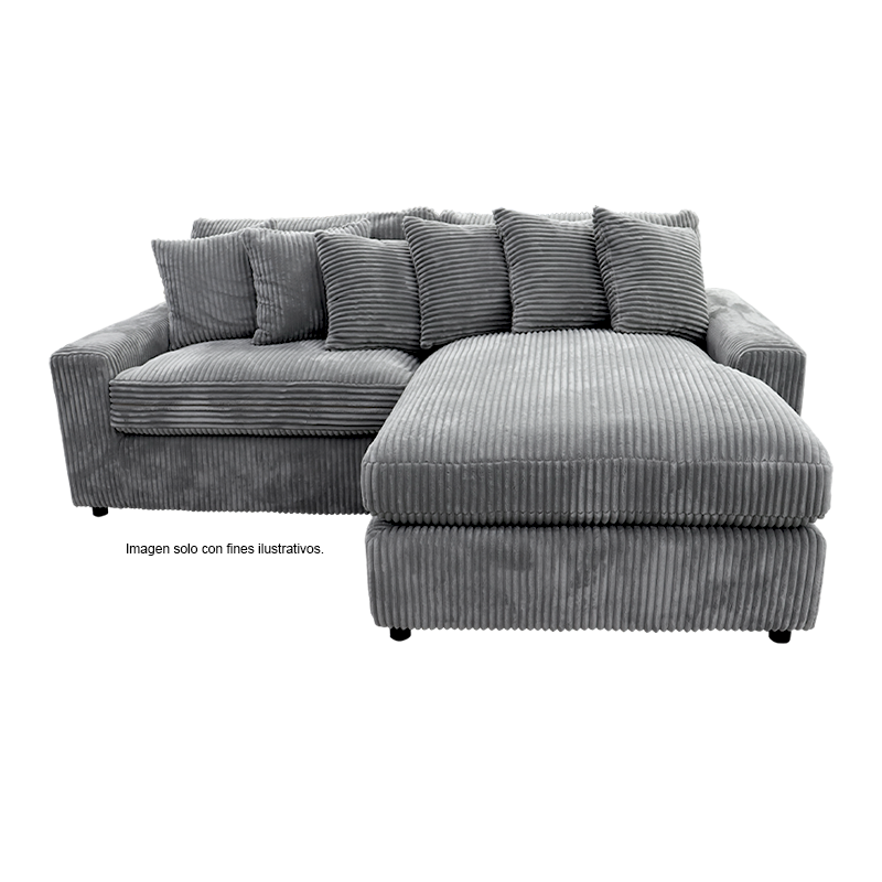 Sofá Chaise LV01882 en tono color gris.