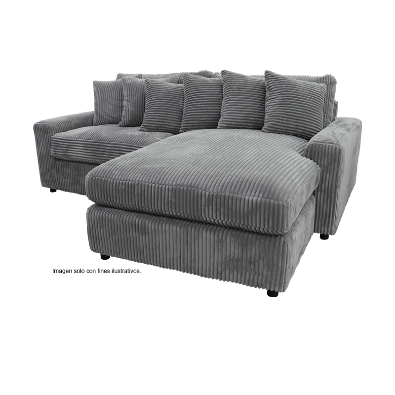 Sofá Chaise LV01882 en tono color gris.