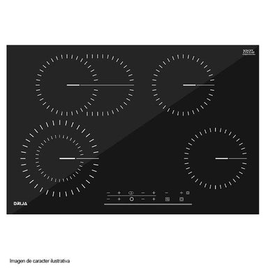 Estufa empotrable eléctrica BERLIN 76 de Vitrocerámica controles táctiles 4 quemadores Europeos EGO