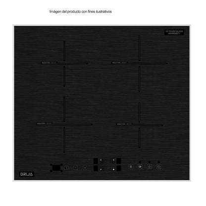 Estufa MUNICH 60 empotrable Drija inducción color gris oscuro control táctil