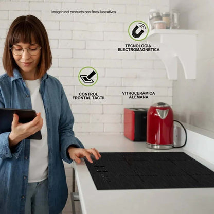 Estufa MUNICH 60 empotrable Drija inducción color gris oscuro control táctil