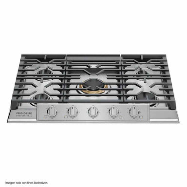 Estufa a gas empotrable profesional de 30" PCCG3080AS 5 quemadores Frigidaire acero inoxidable