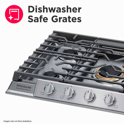 Estufa a gas empotrable profesional de 30" PCCG3080AS 5 quemadores Frigidaire acero inoxidable