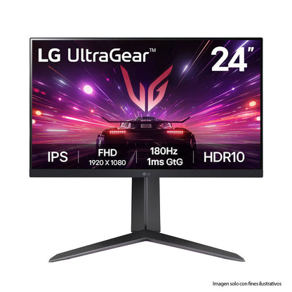 Monitor 24" Gamer 24GS65F LG UltraGear FHD IPS 180Hz