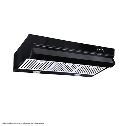 Extractor de grasa 30" Compatto 76 Drija color negro 3 filtros 110V extracción 260m3/h