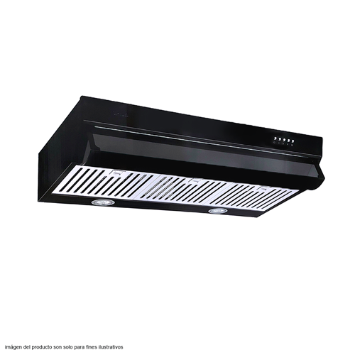 Extractor de grasa 30" Compatto 76 Drija color negro 3 filtros 110V extracción 260m3/h