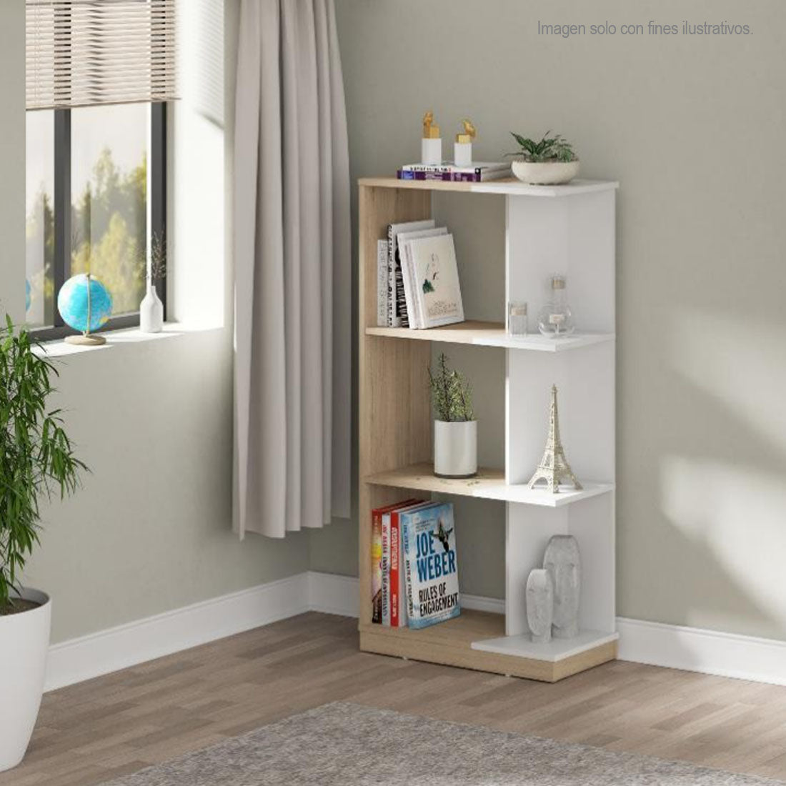 Biblioteca BE17604 colore arena blanco