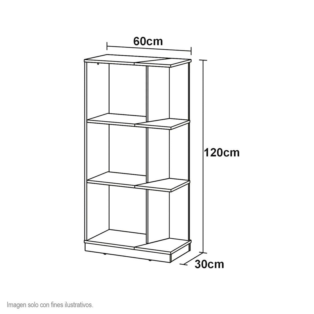 Biblioteca BE17604 colore arena blanco