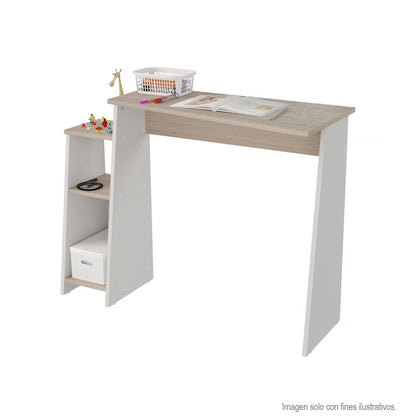 Escritorio ES20803 color tonos arena y blanco