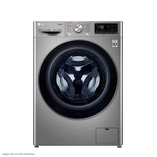 Lavadora y secadora eléctrica 2 en 1 de 14kg WD14VV3S6C LG inverter ThinQ 6motion DD turboWash