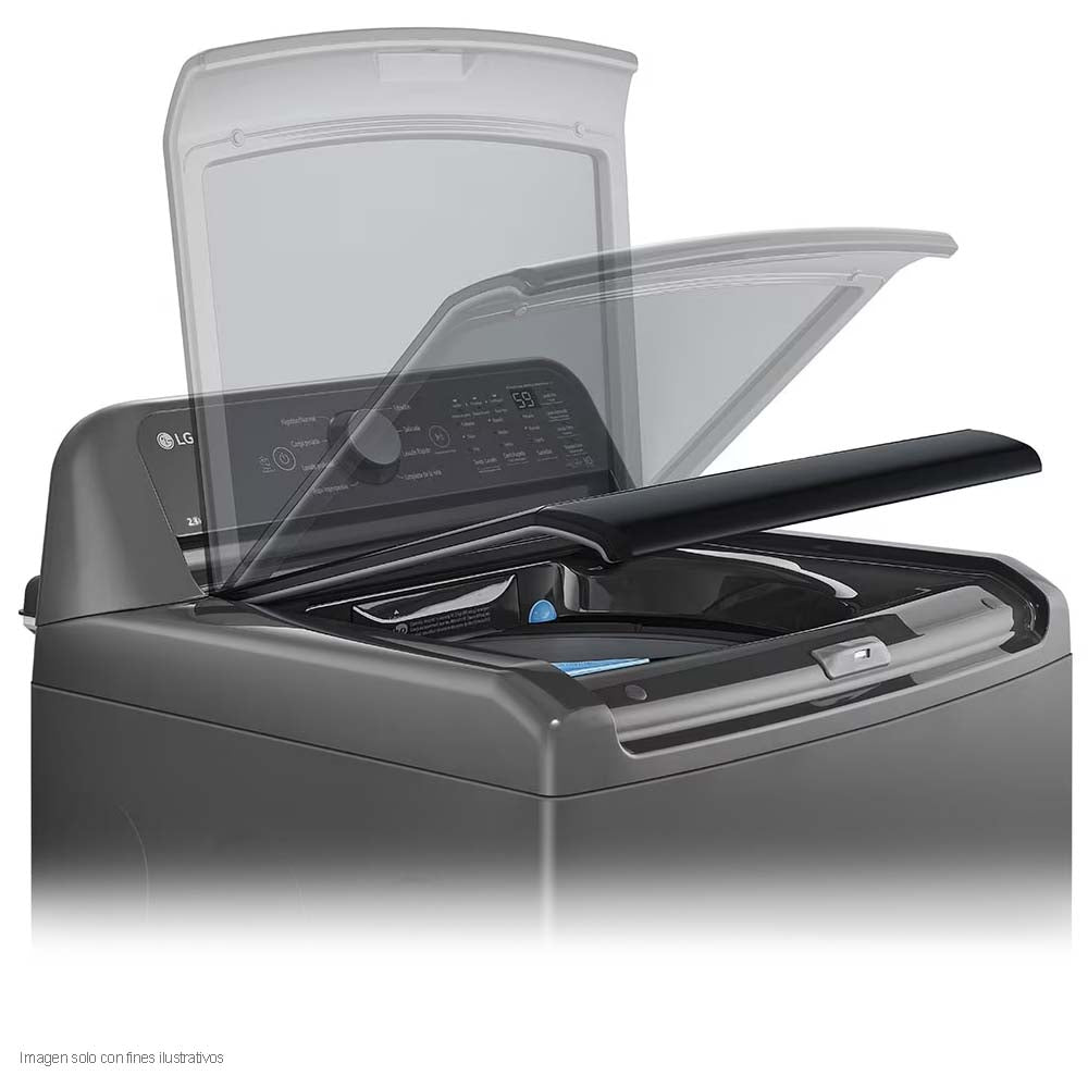 Lavadora 23kg WT23MT6HKA LG tecnología inverter AI DD color gris mate