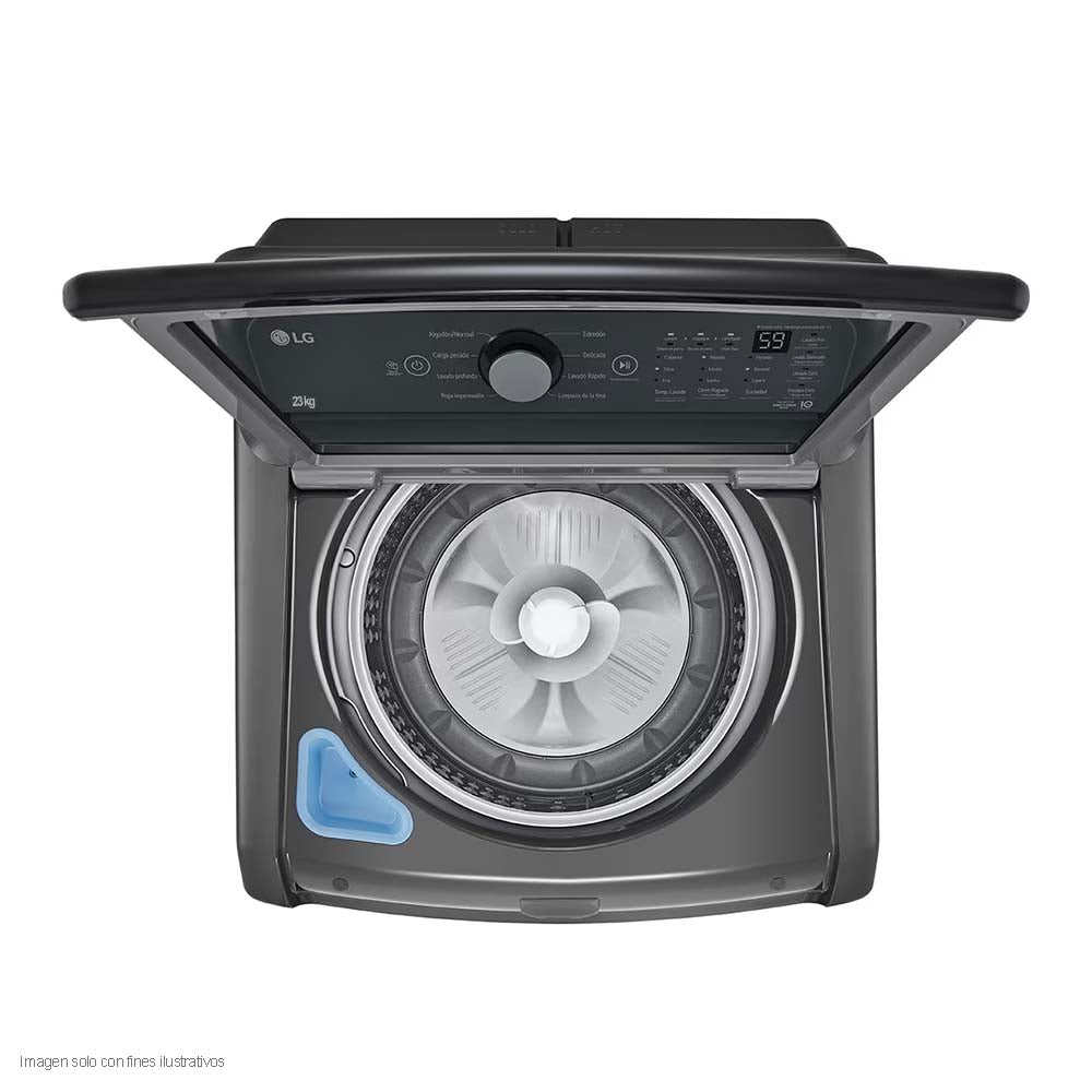 Lavadora 23kg WT23MT6HKA LG tecnología inverter AI DD color gris mate