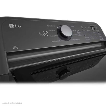 Lavadora 23kg WT23MT6HKA LG tecnología inverter AI DD color gris mate