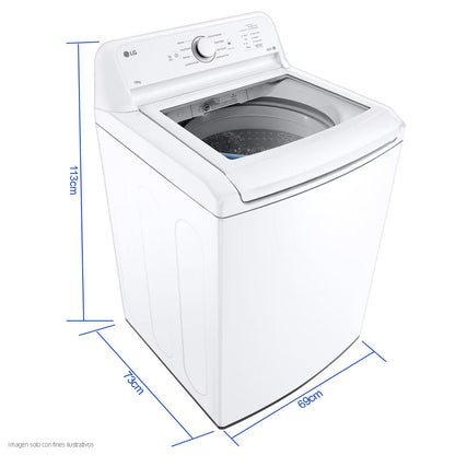 Lavadora 19kg WT19WT6HKA LG carga superior color blanco inverter, turboDrum, smart diagnosis
