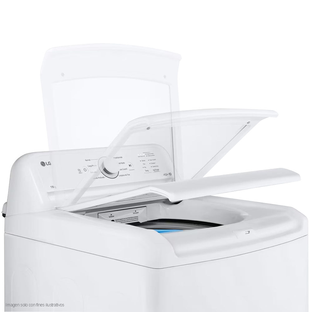 Lavadora 19kg WT19WT6HKA LG carga superior color blanco inverter, turboDrum, smart diagnosis