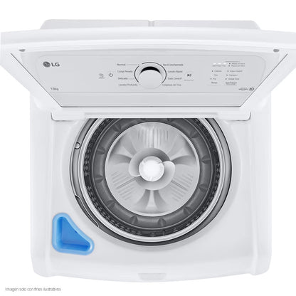 Lavadora 19kg WT19WT6HKA LG carga superior color blanco inverter, turboDrum, smart diagnosis