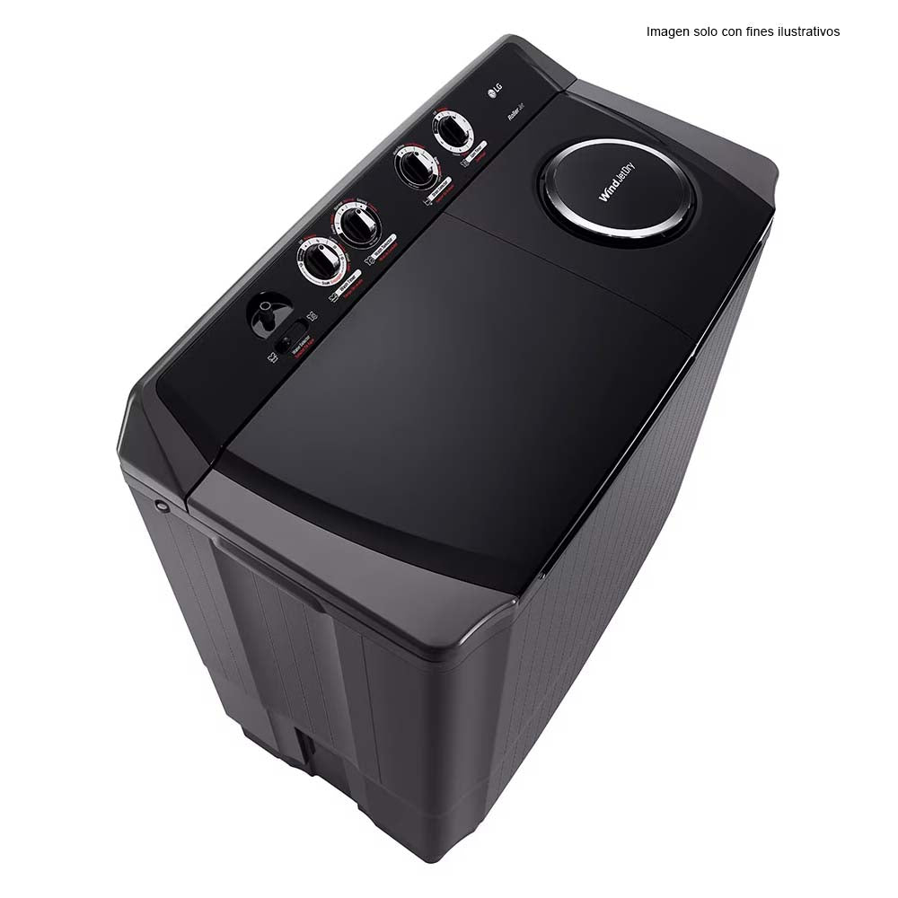 Lavadora semiautomática18kg WP18MAR LG color negro