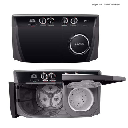 Lavadora semiautomática18kg WP18MAR LG color negro