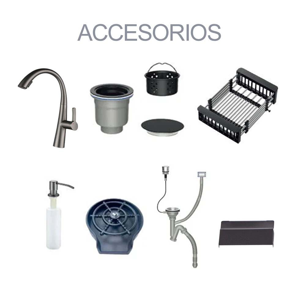 Fregador de lujo Bolonia 76 de 76cm tina de acero inoxidable satinada