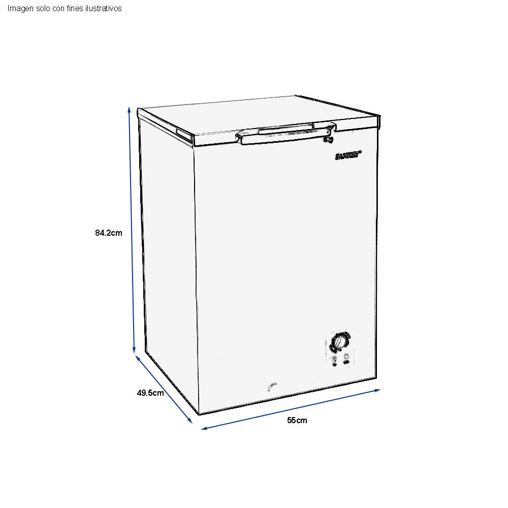 Congelador Horizontal 3pc RFC-394SSB Sankey con canasta divisor
