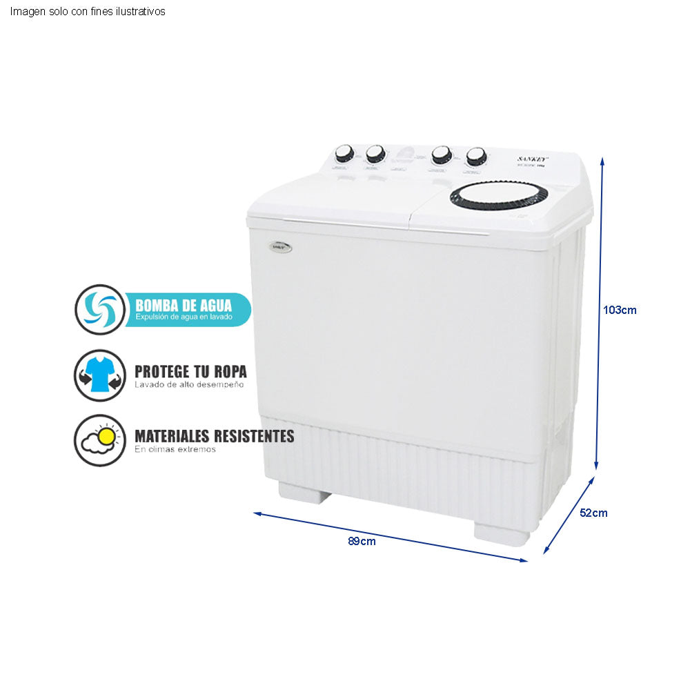 Lavadora semiautomática 14kg WM-1416PW  Sankey