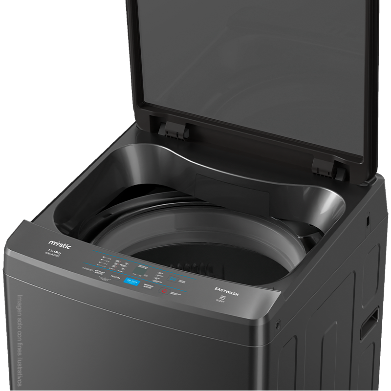 Lavadora automática 15kg WM-A1505  Mystic 8 funciones de lavado, bloqueo para niños, tambor de acero inox.