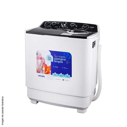 Lavadora semiautomática 7kg WM-7708 Mystic Turbo Dry, Tapa de plástico, resistencia ABS