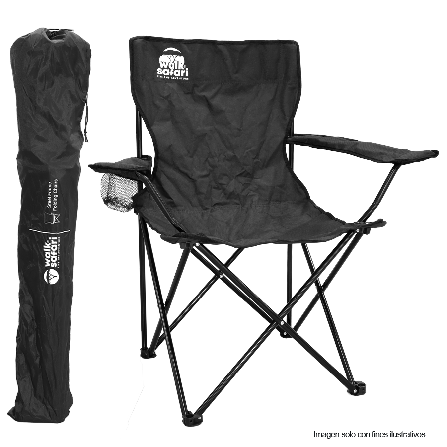 Silla plegable WS-5-007 color negro Walk Sfari