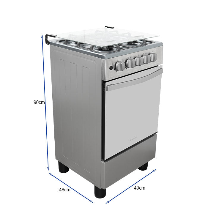 Estufa a gas de 20" NE-2064TELAF Nisato 4 quemadores Twist